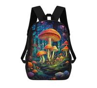 sinyumoney Sac À Dos Imprimé En 3D Pour Enfants Mystical Mushroom Forest, Sac À Dos Tendance Pour L'école, Les Voyages Et Les Loisirs 17inch, Grand Sac À Dos De Jour Pour Garçons Et Filles