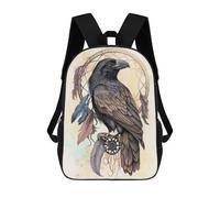 sinyumoney Sac À Dos Imprimé En 3D Pour Enfants Native American Raven Art, Sac À Dos Tendance Pour L'école, Les Voyages Et Les Loisirs, Grand Sac À Dos Pour Garçons Et Filles 17inch
