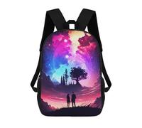 sinyumoney Sac À Dos Imprimé En 3D Pour Enfants Nebula Romance Lovers Sac À Dos Scolaire Pour Garçons Et Filles, Sac D'école Primaire, Sac À Livres Pour Adolescents 17inch