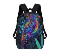 sinyumoney Sac À Dos Imprimé En 3D Pour Enfants Neon Bird in Jungle, Sac À Dos Tendance Pour L'école, Les Voyages Et Les Loisirs, Grand Sac À Dos Pour Garçons Et Filles 17inch