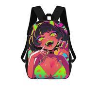 sinyumoney Sac À Dos Imprimé En 3D Pour Enfants Neon Devil Girl with Bikini Top, Sac À Dos Tendance Pour L'école, Les Voyages Et Les Loisirs 17inch, Grand Sac À Dos De Jour Pour Garçons Et Filles