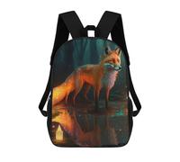 sinyumoney Sac À Dos Imprimé En 3D Pour Enfants Neon Fox, Sac À Dos Tendance Pour L'école, Les Voyages Et Les Loisirs 17inch, Grand Sac À Dos De Jour Pour Garçons Et Filles