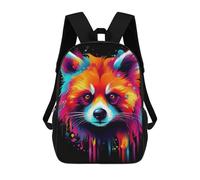 sinyumoney Sac À Dos Imprimé En 3D Pour Enfants Neon Red Panda Sac À Dos Scolaire Pour Garçons Et Filles, Sac D'école Primaire, Sac À Livres Pour Adolescents 17inch