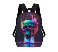 sinyumoney Sac À Dos Imprimé En 3D Pour Enfants Neon Skull Meltdown, Sac À Dos Tendance Pour L'école, Les Voyages Et Les Loisirs, Grand Sac À Dos Pour Garçons Et Filles 17inch