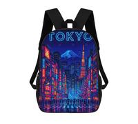 sinyumoney Sac À Dos Imprimé En 3D Pour Enfants Neon Tokyo Cityscape at Night, Sac À Dos Tendance Pour L'école, Les Voyages Et Les Loisirs, Grand Sac À Dos Pour Garçons Et Filles 17inch