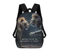 sinyumoney Sac À Dos Imprimé En 3D Pour Enfants Never Give Up Sac D'école Léger Et Tendance Pour Les Voyages Et Les Études 17inch