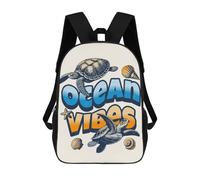 sinyumoney Sac À Dos Imprimé En 3D Pour Enfants Ocean Sea Turtle Sac À Dos Scolaire Grande Capacité Pour Les Voyages, Idéal Pour Les Garçons Du Primaire Et Du Collège 17inch