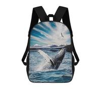 sinyumoney Sac À Dos Imprimé En 3D Pour Enfants Ocean Whale Sac D'école Léger Et Tendance Pour Les Voyages Et Les Études 17inch