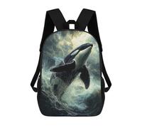 sinyumoney Sac À Dos Imprimé En 3D Pour Enfants Orca Leaping Storm Sac D'école Léger Et Tendance Pour Les Voyages Et Les Études 17inch