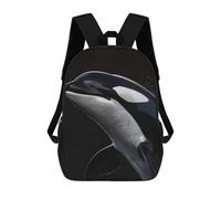 sinyumoney Sac À Dos Imprimé En 3D Pour Enfants Orca Whale Sac D'école Léger Et Tendance Pour Les Voyages Et Les Études 17inch