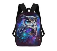sinyumoney Sac À Dos Imprimé En 3D Pour Enfants OWL with Galaxy Theme Sac À Dos Scolaire Pour Garçons Et Filles, Sac D'école Primaire, Sac À Livres Pour Adolescents 17inch