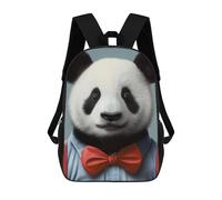 sinyumoney Sac À Dos Imprimé En 3D Pour Enfants Panda in Formal Attire Sac À Dos Scolaire Grande Capacité Pour Les Voyages, Idéal Pour Les Garçons Du Primaire Et Du Collège 17inch