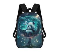 sinyumoney Sac À Dos Imprimé En 3D Pour Enfants Panda Moonlit Fantasy Sac D'école Léger Et Tendance Pour Les Voyages Et Les Études 17inch