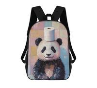 sinyumoney Sac À Dos Imprimé En 3D Pour Enfants Panda with Toilet Paper Hat Sac À Dos Scolaire Grande Capacité Pour Les Voyages, Idéal Pour Les Garçons Du Primaire Et Du Collège 17inch