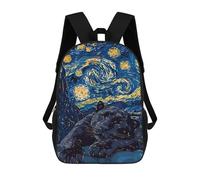 sinyumoney Sac À Dos Imprimé En 3D Pour Enfants Panther in Starry Night Style, Sac À Dos Tendance Pour L'école, Les Voyages Et Les Loisirs, Grand Sac À Dos Pour Garçons Et Filles 17inch