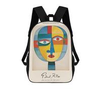 sinyumoney Sac À Dos Imprimé En 3D Pour Enfants Paul Klee Face, Sac À Dos Tendance Pour L'école, Les Voyages Et Les Loisirs 17inch, Grand Sac À Dos De Jour Pour Garçons Et Filles