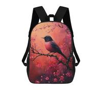 sinyumoney Sac À Dos Imprimé En 3D Pour Enfants Pink Bird on Cherry Blossom Branch Sac À Dos Scolaire Grande Capacité Pour Les Voyages, Idéal Pour Les Garçons Du Primaire Et Du Collège 17inch