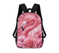 sinyumoney Sac À Dos Imprimé En 3D Pour Enfants Pink Flamingo in Bloom, Sac À Dos Tendance Pour L'école, Les Voyages Et Les Loisirs 17inch, Grand Sac À Dos De Jour Pour Garçons Et Filles
