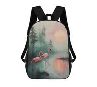 sinyumoney Sac À Dos Imprimé En 3D Pour Enfants Pink Flamingos at Sunset Sac D'école Léger Et Tendance Pour Les Voyages Et Les Études 17inch