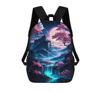 sinyumoney Sac À Dos Imprimé En 3D Pour Enfants Pink Waterfall, Sac À Dos Tendance Pour L'école, Les Voyages Et Les Loisirs, Grand Sac À Dos Pour Garçons Et Filles 17inch
