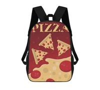 sinyumoney Sac À Dos Imprimé En 3D Pour Enfants Pizza Slices on Red Background Sac À Dos Scolaire Grande Capacité Pour Les Voyages, Idéal Pour Les Garçons Du Primaire Et Du Collège 17inch