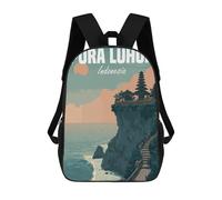 sinyumoney Sac À Dos Imprimé En 3D Pour Enfants Pura Luhur Temple Indonesia, Sac À Dos Tendance Pour L'école, Les Voyages Et Les Loisirs, Grand Sac À Dos Pour Garçons Et Filles 17inch