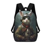 sinyumoney Sac À Dos Imprimé En 3D Pour Enfants Rabbit As A Pilot Sac À Dos Scolaire Grande Capacité Pour Les Voyages, Idéal Pour Les Garçons Du Primaire Et Du Collège 17inch