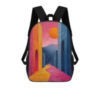 sinyumoney Sac À Dos Imprimé En 3D Pour Enfants Radiant Passage Sac À Dos Scolaire Grande Capacité Pour Les Voyages, Idéal Pour Les Garçons Du Primaire Et Du Collège 17inch