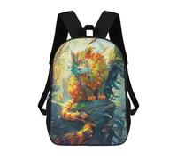 sinyumoney Sac À Dos Imprimé En 3D Pour Enfants Rainbow Cat in Amazon Rainforest, Sac À Dos Tendance Pour L'école, Les Voyages Et Les Loisirs 17inch, Grand Sac À Dos De Jour Pour Garçons Et Filles