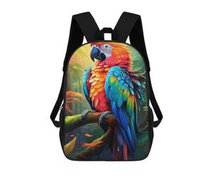 sinyumoney Sac À Dos Imprimé En 3D Pour Enfants Rainbow Macaw in Amazon Rainforest, Sac À Dos Tendance Pour L'école, Les Voyages Et Les Loisirs 17inch, Grand Sac À Dos De Jour Pour Garçons Et Filles