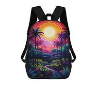 sinyumoney Sac À Dos Imprimé En 3D Pour Enfants Rainbow Palm Forest Pathway, Sac À Dos Tendance Pour L'école, Les Voyages Et Les Loisirs 17inch, Grand Sac À Dos De Jour Pour Garçons Et Filles