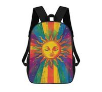 sinyumoney Sac À Dos Imprimé En 3D Pour Enfants Rainbow Sun Art Print-2, Sac À Dos Tendance Pour L'école, Les Voyages Et Les Loisirs 17inch, Grand Sac À Dos De Jour Pour Garçons Et Filles