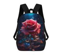 sinyumoney Sac À Dos Imprimé En 3D Pour Enfants Rainy Red Rose Flower Sac À Dos Scolaire Grande Capacité Pour Les Voyages, Idéal Pour Les Garçons Du Primaire Et Du Collège 17inch