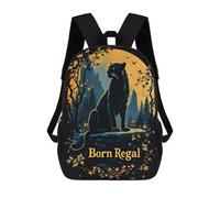 sinyumoney Sac À Dos Imprimé En 3D Pour Enfants Regal Panther in Moonlight, Sac À Dos Tendance Pour L'école, Les Voyages Et Les Loisirs, Grand Sac À Dos Pour Garçons Et Filles 17inch