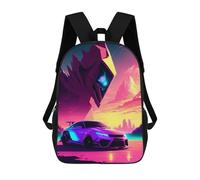 sinyumoney Sac À Dos Imprimé En 3D Pour Enfants Retro Car 11 Sac D'école Léger Et Tendance Pour Les Voyages Et Les Études 17inch