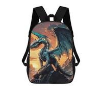 sinyumoney Sac À Dos Imprimé En 3D Pour Enfants Retro Fantasy Dragon Beast Sac D'école Léger Et Tendance Pour Les Voyages Et Les Études 17inch