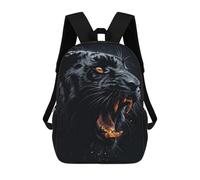 sinyumoney Sac À Dos Imprimé En 3D Pour Enfants Roaring Black Panther Sac D'école Léger Et Tendance Pour Les Voyages Et Les Études 17inch