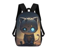 sinyumoney Sac À Dos Imprimé En 3D Pour Enfants Robotic Cat in Desert Night, Sac À Dos Tendance Pour L'école, Les Voyages Et Les Loisirs, Grand Sac À Dos Pour Garçons Et Filles 17inch