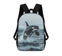 sinyumoney Sac À Dos Imprimé En 3D Pour Enfants Royal Orca Whale Killer Sac D'école Léger Et Tendance Pour Les Voyages Et Les Études 17inch