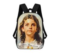 sinyumoney Sac À Dos Imprimé En 3D Pour Enfants Saint Maria Goretti Sac À Dos Scolaire Grande Capacité Pour Les Voyages, Idéal Pour Les Garçons Du Primaire Et Du Collège 17inch
