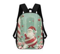 sinyumoney Sac À Dos Imprimé En 3D Pour Enfants Santa Claus Candy Cane, Sac À Dos Tendance Pour L'école, Les Voyages Et Les Loisirs, Grand Sac À Dos Pour Garçons Et Filles 17inch