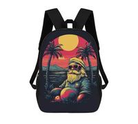sinyumoney Sac À Dos Imprimé En 3D Pour Enfants SantaClaus Holiday Sac À Dos Scolaire Grande Capacité Pour Les Voyages, Idéal Pour Les Garçons Du Primaire Et Du Collège 17inch