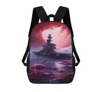 sinyumoney Sac À Dos Imprimé En 3D Pour Enfants Sci-Fi Battleship in Alien Ocean, Sac À Dos Tendance Pour L'école, Les Voyages Et Les Loisirs 17inch, Grand Sac À Dos De Jour Pour Garçons Et Filles