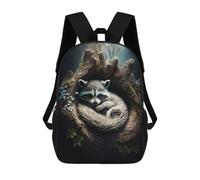 sinyumoney Sac À Dos Imprimé En 3D Pour Enfants Sleeping Fox Sac À Dos Scolaire Grande Capacité Pour Les Voyages, Idéal Pour Les Garçons Du Primaire Et Du Collège 17inch