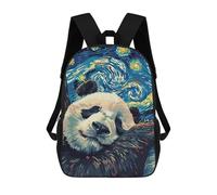 sinyumoney Sac À Dos Imprimé En 3D Pour Enfants Sleeping Panda in Starry Night Style Sac À Dos Scolaire Grande Capacité Pour Les Voyages, Idéal Pour Les Garçons Du Primaire Et Du Collège 17inch
