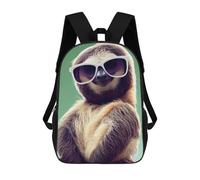 sinyumoney Sac À Dos Imprimé En 3D Pour Enfants Sloth with Sunglasses Sac D'école Léger Et Tendance Pour Les Voyages Et Les Études 17inch