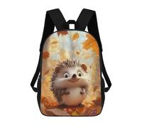 sinyumoney Sac À Dos Imprimé En 3D Pour Enfants Smiling Hedgehog in Autumn Sac À Dos Scolaire Grande Capacité Pour Les Voyages, Idéal Pour Les Garçons Du Primaire Et Du Collège 17inch