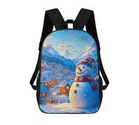 sinyumoney Sac À Dos Imprimé En 3D Pour Enfants Snowman Christmas, Sac À Dos Tendance Pour L'école, Les Voyages Et Les Loisirs, Grand Sac À Dos Pour Garçons Et Filles 17inch