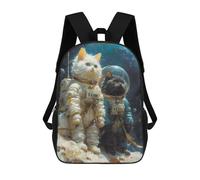 sinyumoney Sac À Dos Imprimé En 3D Pour Enfants Space Cat Astronaut Sac D'école Léger Et Tendance Pour Les Voyages Et Les Études 17inch