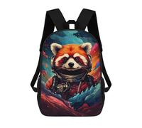 sinyumoney Sac À Dos Imprimé En 3D Pour Enfants Space Red Panda Adventure -4, Sac À Dos Tendance Pour L'école, Les Voyages Et Les Loisirs 17inch, Grand Sac À Dos De Jour Pour Garçons Et Filles